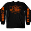 Official Cycle Source Magazine CSM2010 Menâ€™s Eagle Black Long Sleeve Black T-Shirt