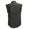 Milwaukee Leather DM1002 Men's Black Lightweight Sleeveless Denim Shirt