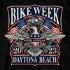 Hot Leathers EDM1192 Men's 2023 Daytona Beach Vintage Patriot Black T-Shirt
