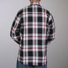 Hot Leathers FLM2003 Mens Black White and Red Long Sleeve Flannel Shirt