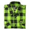 Hot Leathers FLM2005 Mens Black and Green Long Sleeve Flannel Shirt