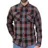 Hot Leathers FLM2020 Men's 'Black, Gray and Orange' Flannel Long Sleeve Shirt