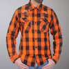 Hot Leathers FLM2108 Men's 'Ancient Skull' Flannel Long Sleeve Shirt