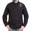 Hot Leathers FLM2113 Men's 'Black Flag Skull' Long Sleeve Flannel