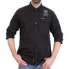 Hot Leathers FLM2113 Men's 'Black Flag Skull' Long Sleeve Flannel