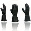 Milwaukee Leather Men's Gauntlet Motorcycle Hand Gloves-Black Deerskin Long Cuff Thermal Lined Gel Palm-G039