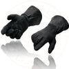 Milwaukee Leather Men's Gauntlet Motorcycle Hand Gloves-Black Deerskin Long Cuff Thermal Lined Gel Palm-G039