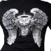 Hot Leathers GLD1040 Women's Asphalt Angel Double Sided Print Full Cut Black T-Shirt