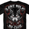 Hot Leathers GMD1343 'Jumbo Lone Wolf, No Club' Black Men's Black T-Shirt