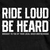 Hot Leathers GMD1399 Mens 'Ride Loud Be Heard' Short Sleeve Black T-Shirt
