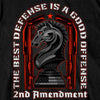 Hot Leathers GMD1520 Men's Black The Best Defense 2nd Amendment Short Sleeve T-Shirt