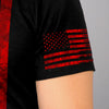 Hot Leathers GML1002 Menâ€™s â€˜American Flag Bulletsâ€™ Black T-Shirt