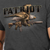 Hot Leathers GMD1004 Men's Heather Gray 'SSLV Patriot Gun' T-Shirt