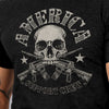 Hot Leathers GML1005 Menâ€™s â€˜American Support Crewâ€™ Black T-Shirt