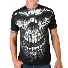 Hot Leathers GMS1237 Menâ€™s â€˜Shredder Skull Jumbo Printâ€™ Black T-Shirt