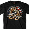 Hot Leathers GMS1371 Menâ€™s â€˜2nd Amendment Rattlerâ€™ Black T-Shirt