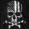 Hot Leathers GMS1372 Menâ€™s â€˜Flag Skullâ€™ Black Short Sleeve T-Shirt