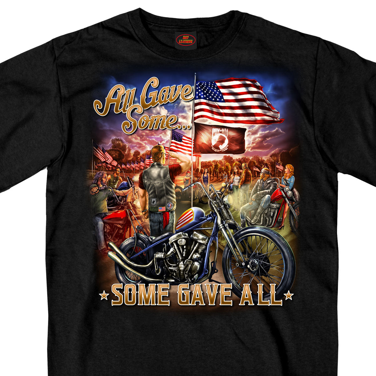 Hot Leathers GMS1407 Menâ€™s â€˜Remembrance All Gave Someâ€˜ Short Sleeve Black T-Shirt