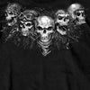 Hot Leathers GMS1423 Menâ€™s â€˜Five Skullâ€˜ Short Sleeve Black T-Shirt
