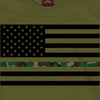 Hot Leathers GMS1444 Mens Thin Line Camo USA Flag Military Green T-Shirt