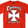 Hot Leathers GMS1456 Mens Classic Chopper's 'Til You Die Classic Red T-shirt