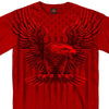 Hot Leathers GMS1482 Menâ€™s Short Sleeve Upwing Eagle Red Cardinal T-Shirt