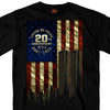 Hot Leathers GMS1494 Men's Black '9-11 Skyline and USA Flag' T-Shirt