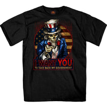 Hot Leathers GMS1527 Menâ€™s Black Short Sleeve Uncle Sam Government T-Shirt