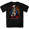 Hot Leathers GMS1527 Menâ€™s Black Short Sleeve Uncle Sam Government T-Shirt