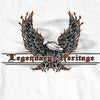 Hot Leathers GMS2009 Men’s ‘Flaming Up Wings Eagle’ Long Sleeve White T-Shirt