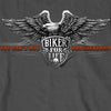 Hot Leathers GMS2295 Men’s ‘Brotherhood Eagle’ Long Sleeve Charcoal T-Shirt