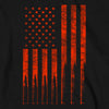 Hot Leathers GMS2430 Men’s ‘Flag Bullets’ Long Sleeve Black T-Shirt
