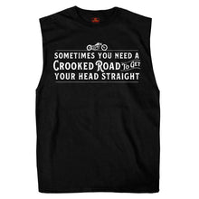 Hot Leathers GMT3438 Menâ€™s Shooter Crooked Road Sleeveless Black Shirt