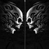 Hot Leathers GMZ4105 Men’s ‘Head Butt Skulls’ Black Hoodie with Zipper Closure