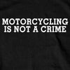 Hot Leathers GSB360 Menâ€™s â€˜Motorcycling Is Not A Crime Shirtâ€™ Black Short Sleeve T-Shirt