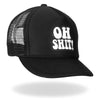 Hot Leathers GSH1006 Oh Shit Trucker Black Hat