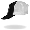 Hot Leathers GSH1008 Skull and Cross Bones Black and White Trucker Hat