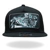 Hot Leathers GSH1019 Black â€˜Assassin Riderâ€™ Snap Back Hat