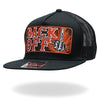 Hot Leathers GSH1020 Black â€˜Back Off Bone Fingerâ€™ Snap Back Hat