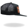 Hot Leathers GSH1020 Black â€˜Back Off Bone Fingerâ€™ Snap Back Hat