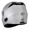 Milwaukee Helmets H7010 Flat Gray 'Mayday' Modular Motorcycle Helmet w/ Intercom - Built-in Speaker and Microphone for Men / Women