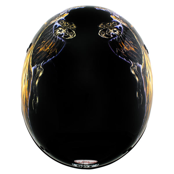 HLD1028 'USA Eagle' Flat Black Motorcycle DOT Approved Skull