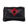 Hot Leathers CPE2001 Reflective Heart with Studs Clip Pouch-8â€X5â€X1â€