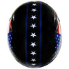 Hot Leathers T68 'American Flag' Advanced DOT Black Glossy Motorcycle Skull Cap Half Helmet for Men and Women