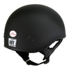 Hot Leathers HLD1001 'Flat Matte Black' Motorcycle DOT Skull Cap Classic Half Helmet for Men and Women Biker