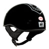 Hot Leathers HLD1004 'POW' Gloss Black Motorcycle DOT Approved Skull Cap Half Half Helmet for Men and Women Biker