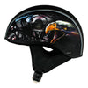 Hot Leathers HLD1023 'V-Twin Eagle' Flat Black Motorcycle DOT Skull Cap Half Helmet for Men and Women Biker