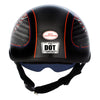 Hot Leathers HLD1037 Gloss Black 'Up Wing Eagle USA' Advanced DOT Unisex Half Helmet with Drop Down Tinted Visor