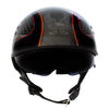 Hot Leathers HLD1037 Gloss Black 'Up Wing Eagle USA' Advanced DOT Unisex Half Helmet with Drop Down Tinted Visor