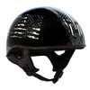 Hot Leathers HLD1043 Gloss Black 'Black and White Warrior Bullet' Advanced DOT Skull Half Helmet for Men and Women